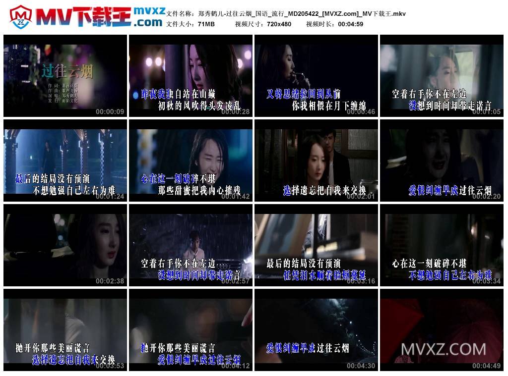 郑秀鹤儿-过往云烟_国语_流行_MD205422